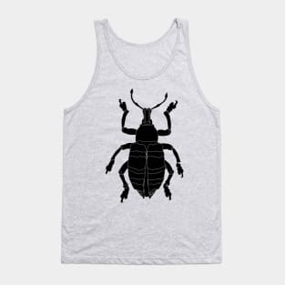 Weevil beetle (Curculionoidea) silhouette Tank Top